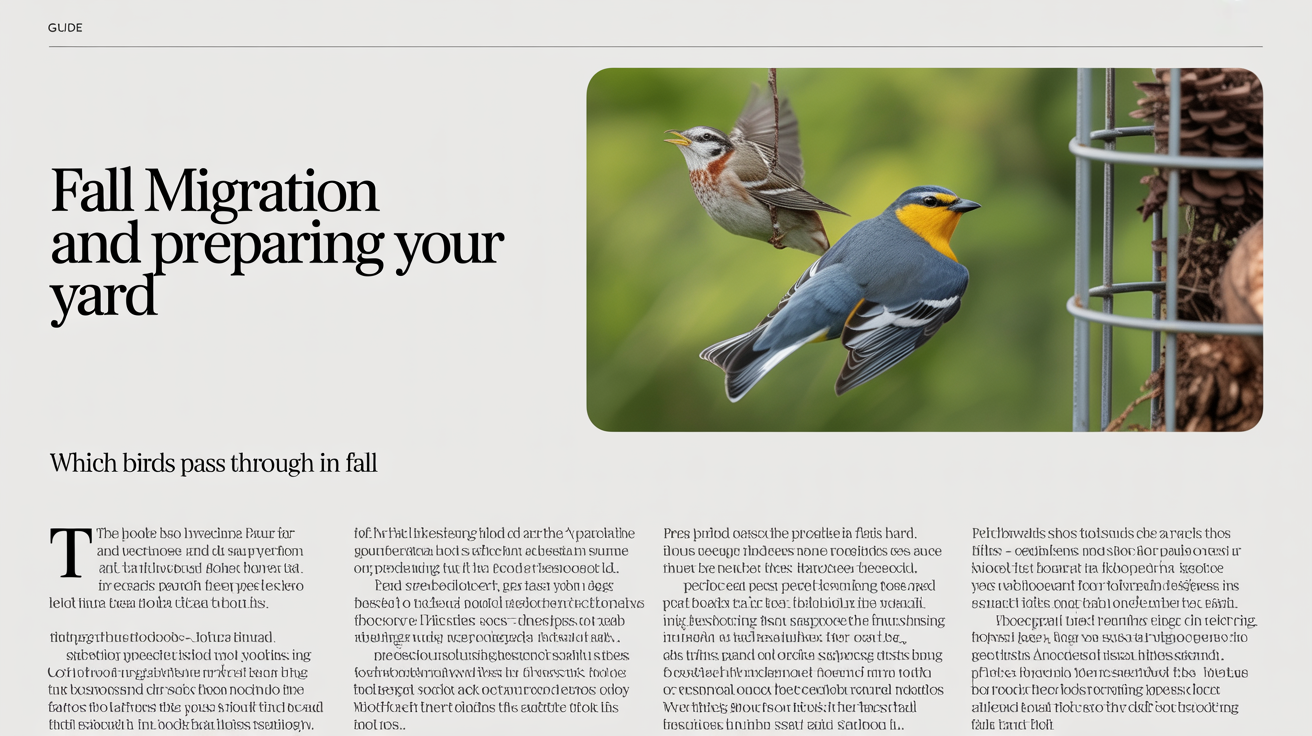 Which Birds Pass Through in Fall