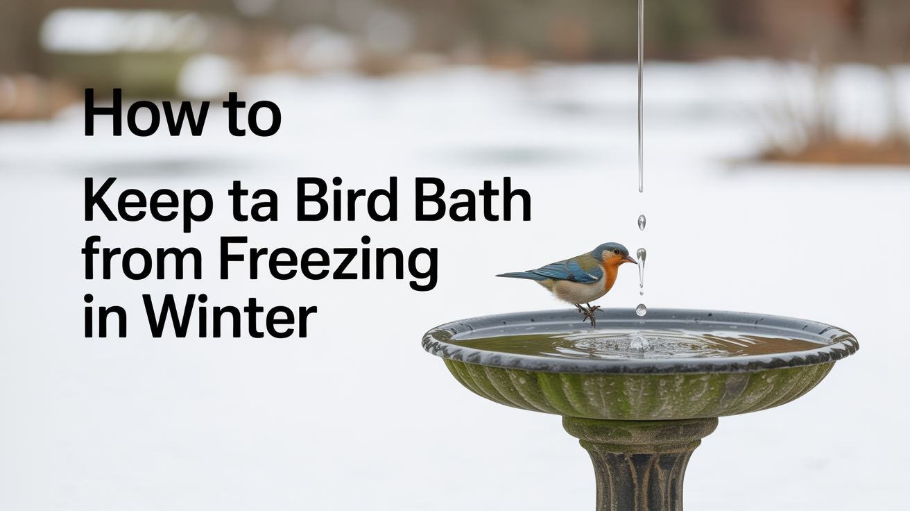 How to Keep a Bird Bath From Freezing in Winter
