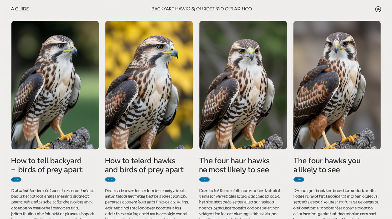 The Four Hawks You Are Most Likely to See